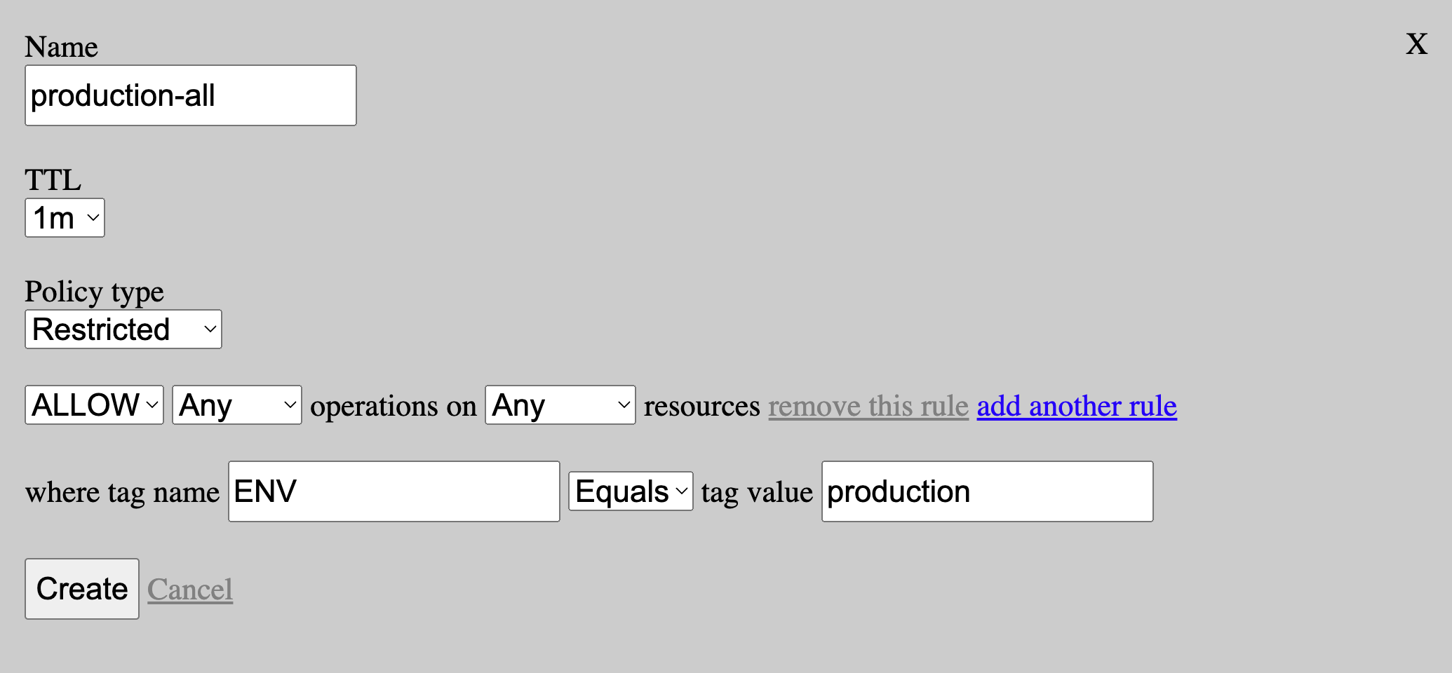 A menu allows selecting options for an IAM token